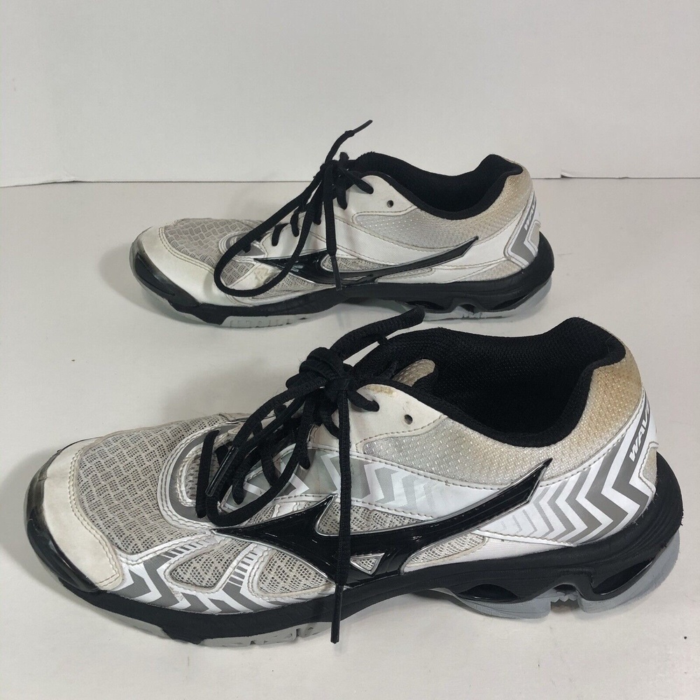 Mizuno Wave Supersonic Women's Size 8 Shoes White/Black Volleyball V1GC184008 - Picture 3 of 9